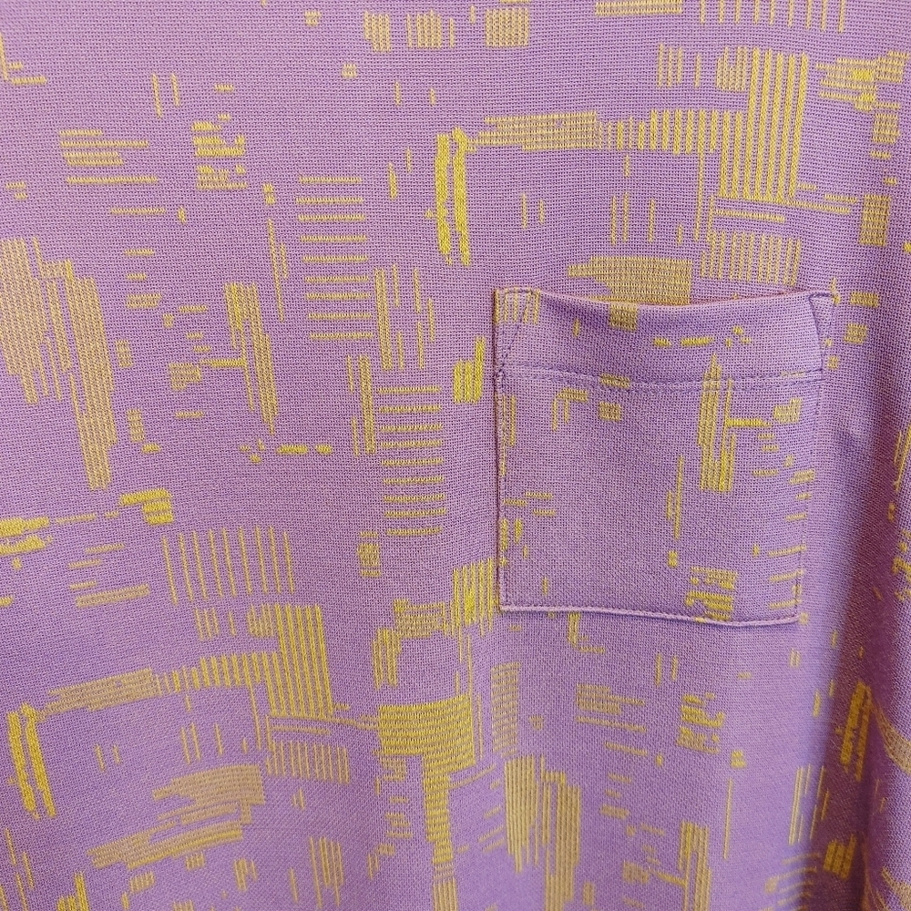 LuLaRoe Carly Dress XXS NWT Purple Yellow High Low Swing Dress - Picture 4 of 9